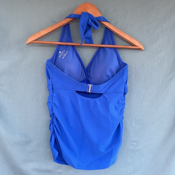 EUC ATHLETA Tara Halter Tankini Halter Top 32D/32DDT Blue - Picture 4 of 6